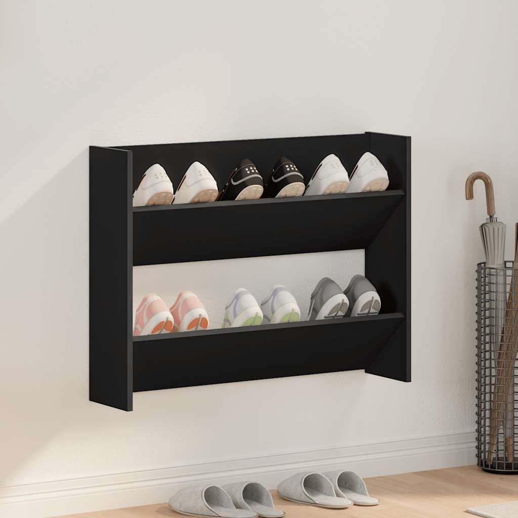 Wand-Schuhschränke 4 Stk. Weiß 60x18x60 cm Holzwerkstoff