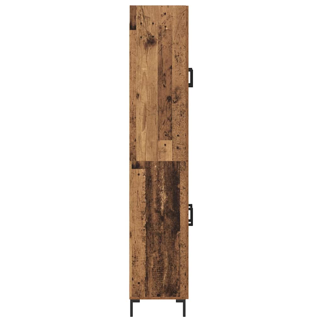 Highboard Betongrau 69,5x34x180 cm Holzwerkstoff