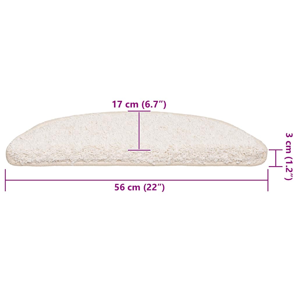 Stufenmatten 15 Stk. 56x17x3 cm Grau Halbrund
