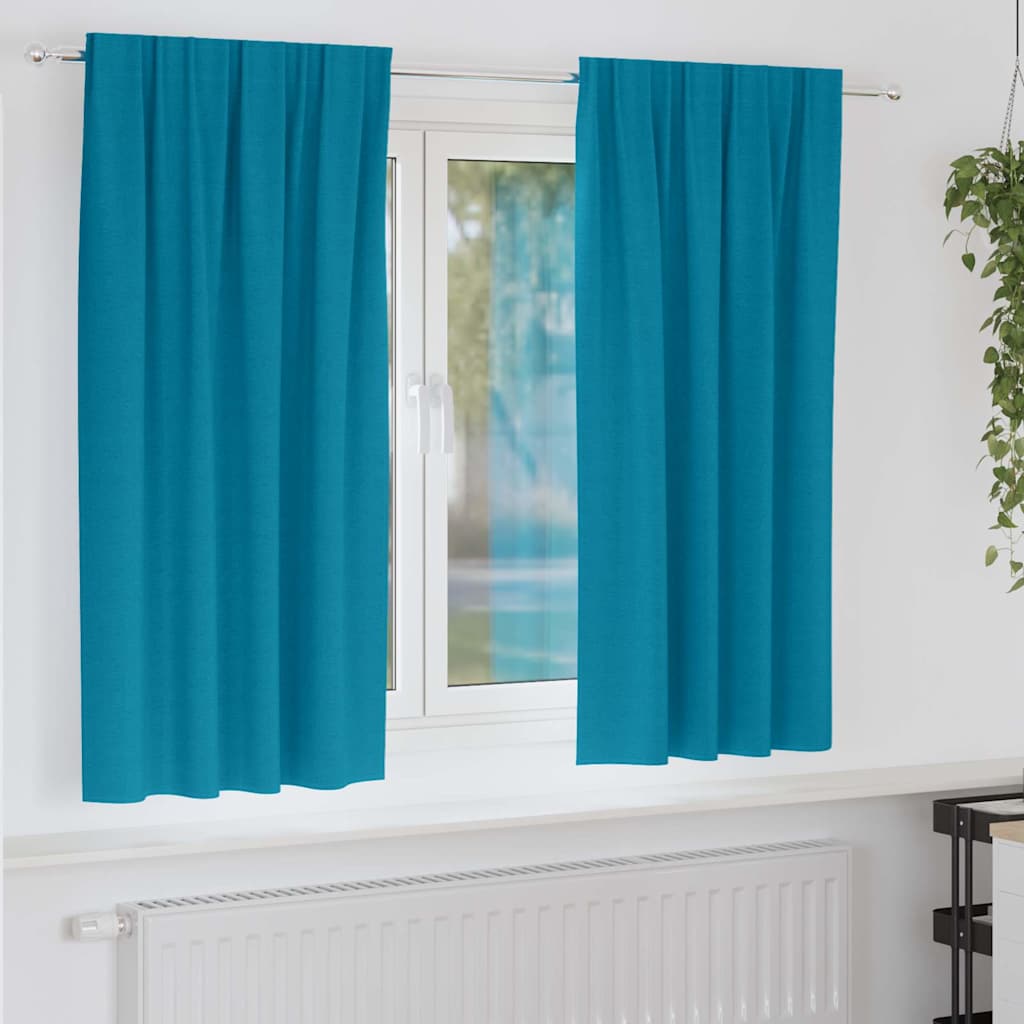 Verdunkelungs-Vorhänge mit Ringen 2 pcs Beige 140 x 140 cm
