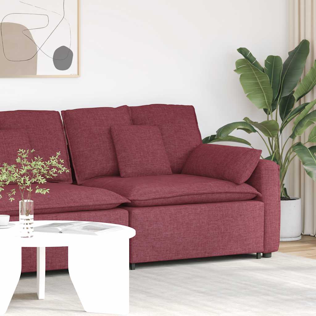 Modulares Sofa Endmodul mit Armlehne Kissen Hellgrau 100 cm