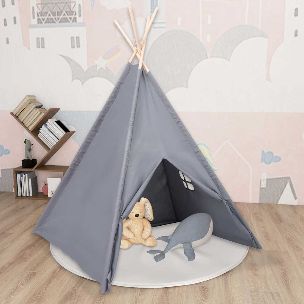 Kinder Tipi-Zelt mit Tasche Pfirsichhaut Rosa 120x120x150 cm