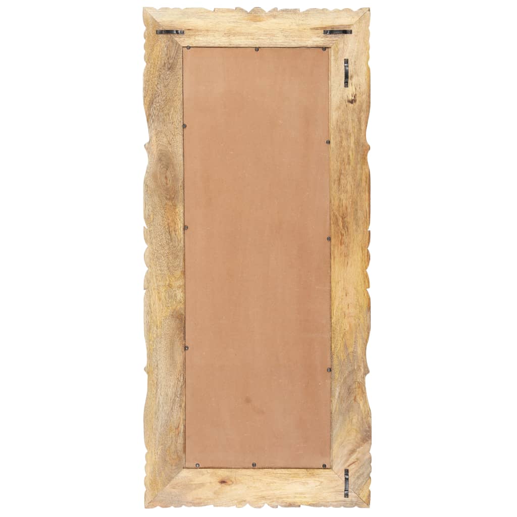 Spiegel Weiß 80x50 cm Mango Massivholz