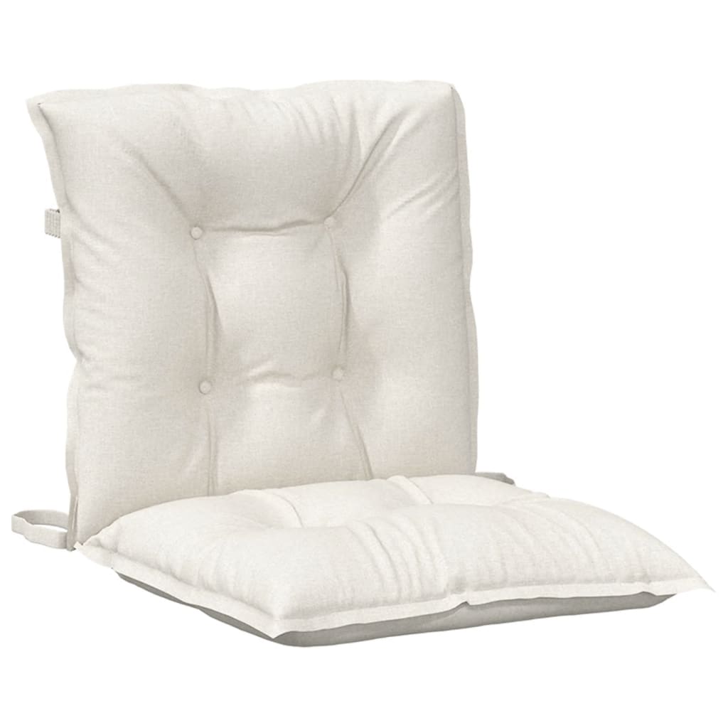 Niedriglehner-Auflagen 2 Stk Melange Anthrazit 100x50x7cm Stoff
