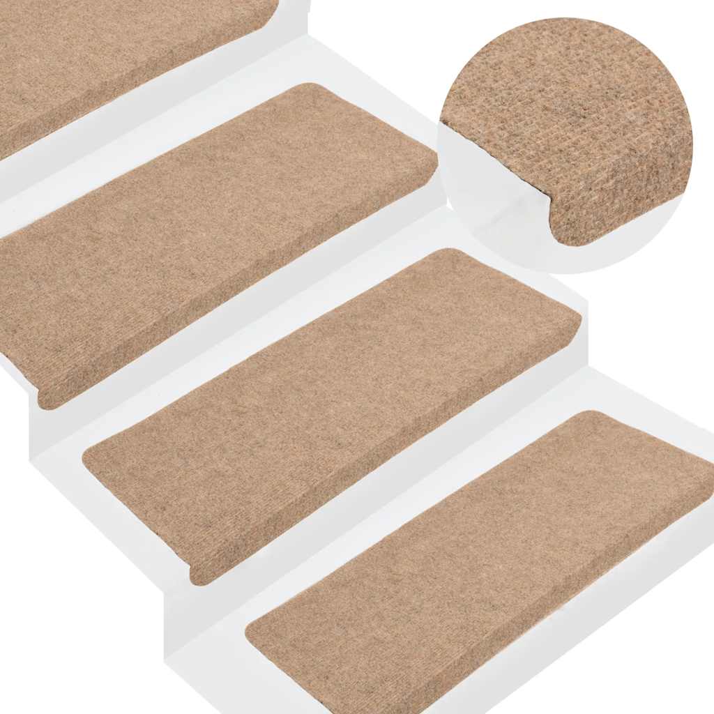 Stufenmatten Selbstklebend 15 Stk. 56x17x3 cm Beige