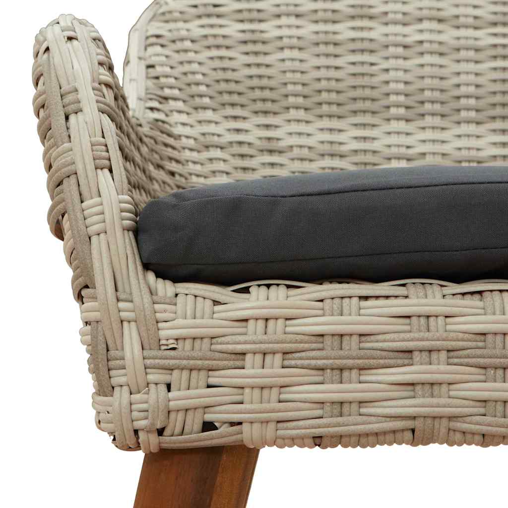 Gartenstuhl 2 pcs Schwarz 62,5 x 55 x 82 cm Poly-Rattan
