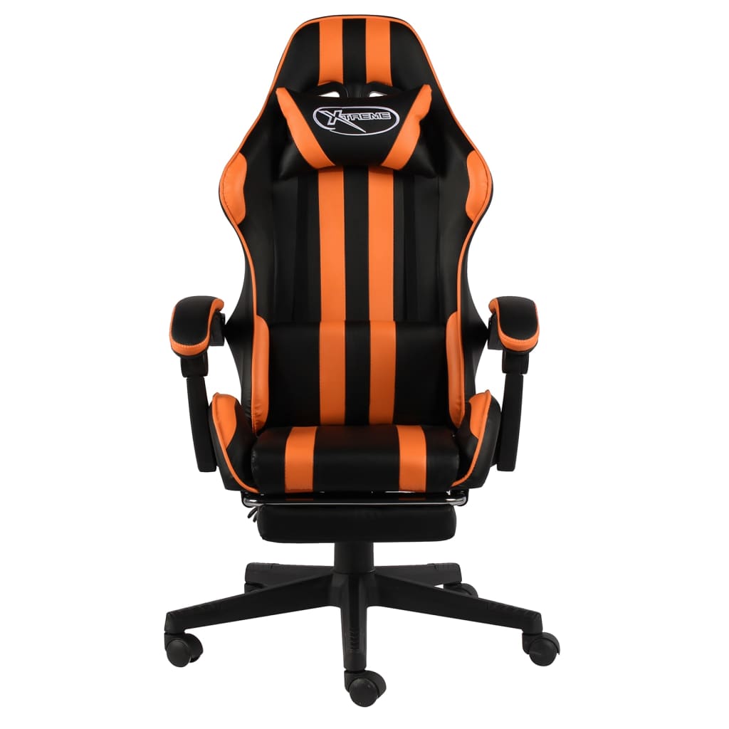 Gaming-Stuhl Schwarz und Blau Kunstleder