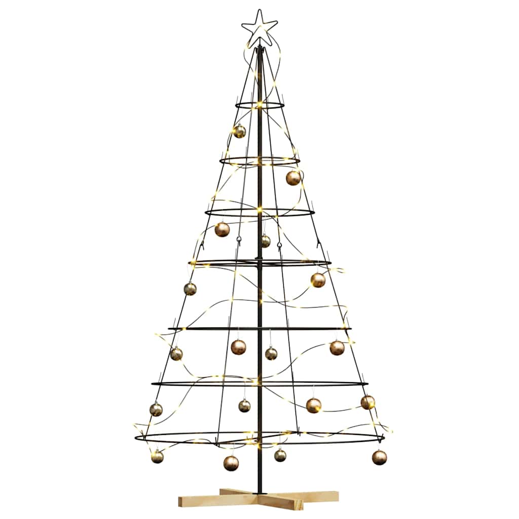 Weihnachtsdeko mit Ständer Schwarz 60 cm Stahl