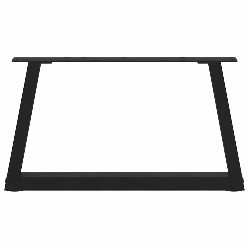 Couchtischbeine V-Form 2 Stück Schwarz 30x(30-31,3) cm Stahl