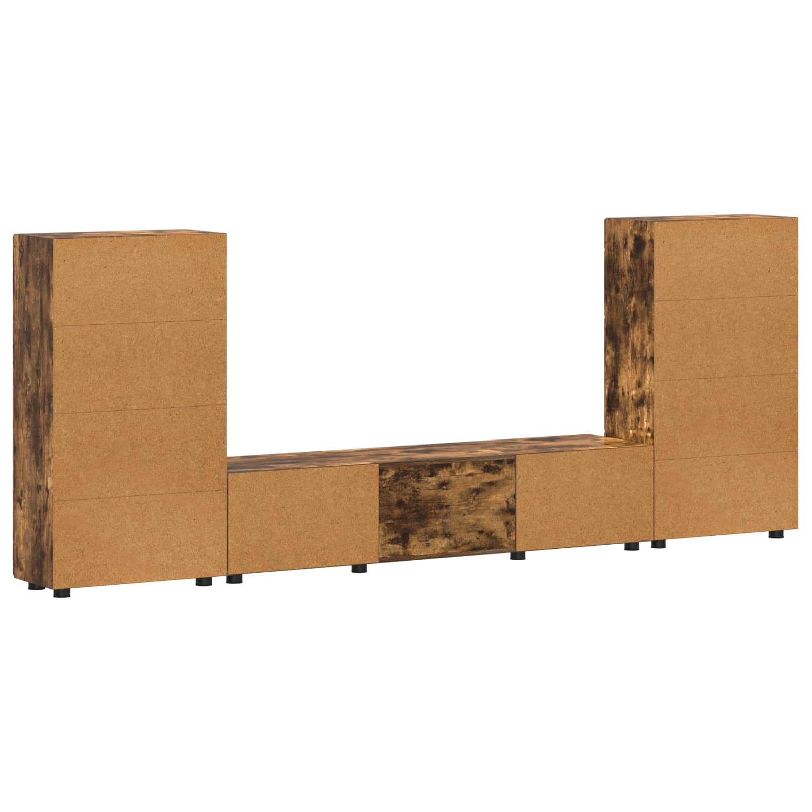 Highboard mit Regal FLORIN Weiß 60 x 35 x 182 cm Holzwerkstoff