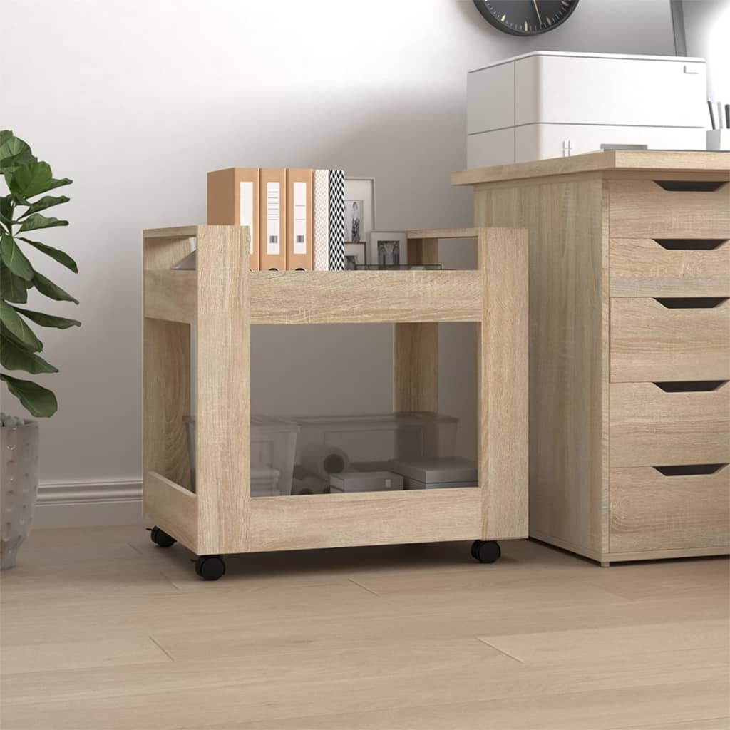 Bürowagen Weiß 60x45x60 cm Holzwerkstoff