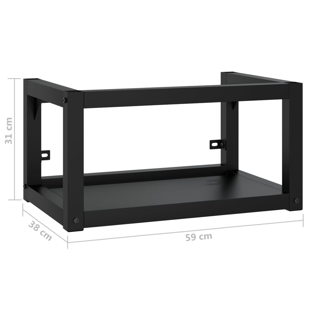 Badezimmer Wand-Waschtischgestell Weiß 59x38x31 cm Eisen