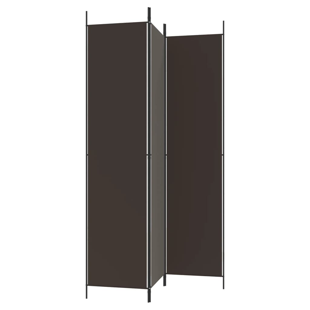 3-teiliger Raumteiler Beige 150 x 220 cm Stoff