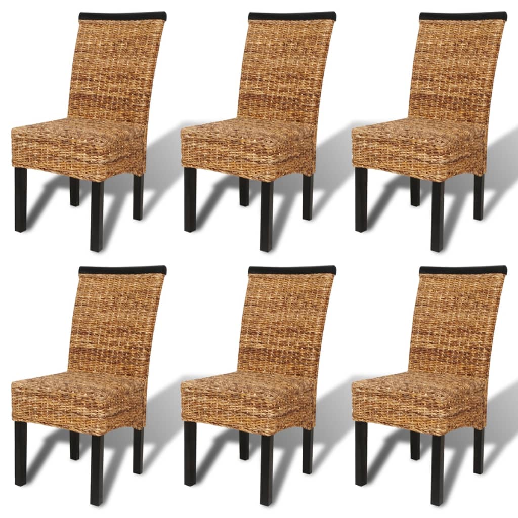 Esszimmerstühle 2 Stk. Abaca und Mango Massivholz