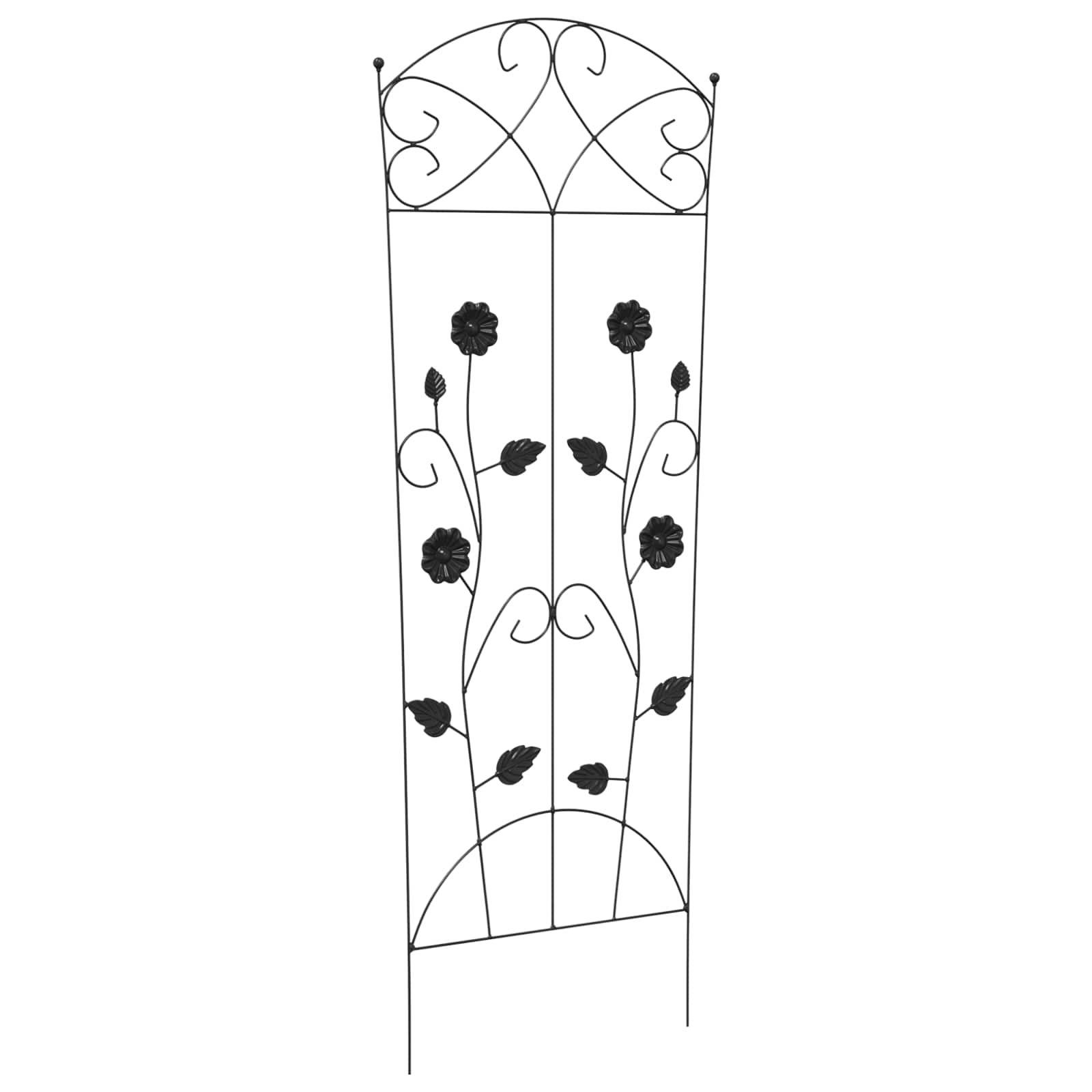 Gartenzaun mit Schloss 3 pcs Schwarz 112 x 39,5 cm Stahl