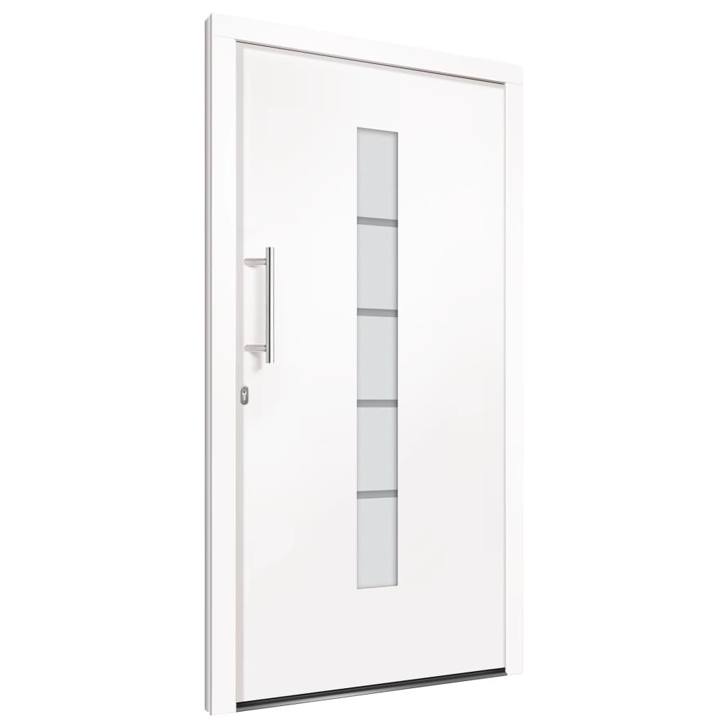 Haustür Aluminium und PVC Weiß 100x210 cm