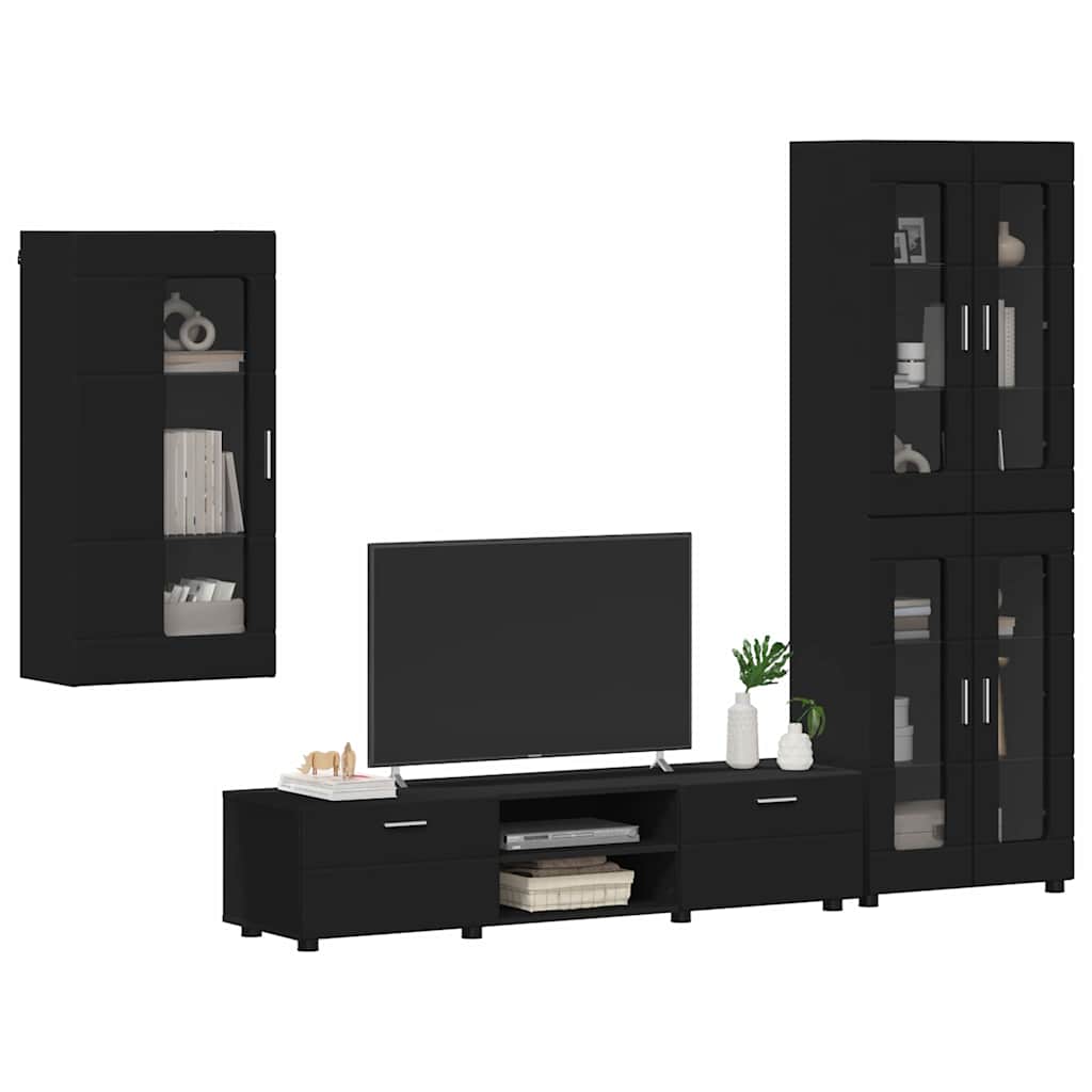 Highboard mit Regal FLORIN Weiß 60 x 35 x 182 cm Holzwerkstoff