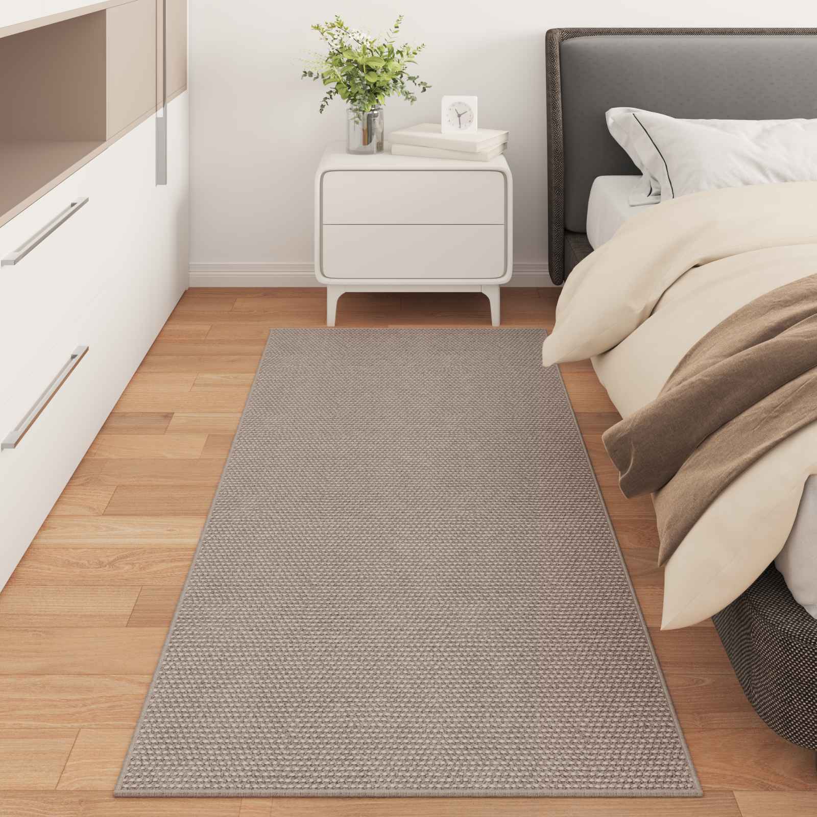 Bereichsteppiche Rechtwinklig LUGO Creme 150 x 80 cm Polyester