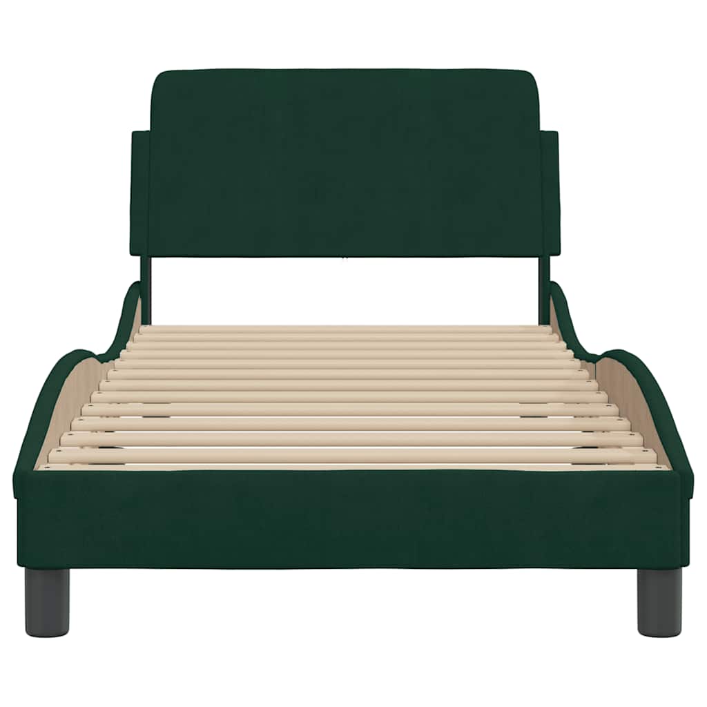Bettgestell "Dover" Hellgrau 80x200 cm Samt