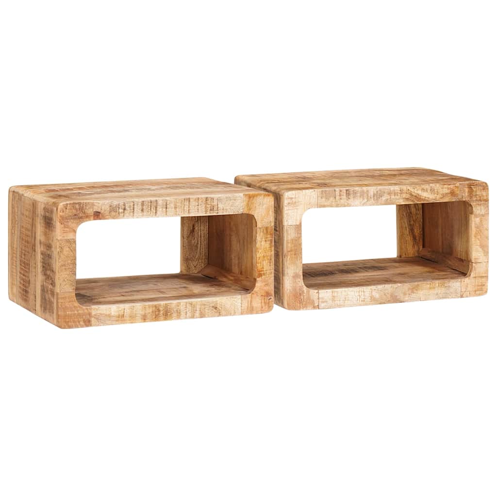 Nachttisch Braun 45 x 30 x 24 cm Massives upgecyceltes Holz