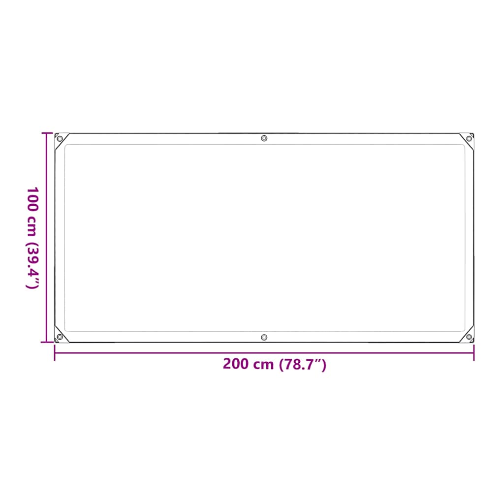 Transparente Plane mit Ösen 1x2 m Polyethylen