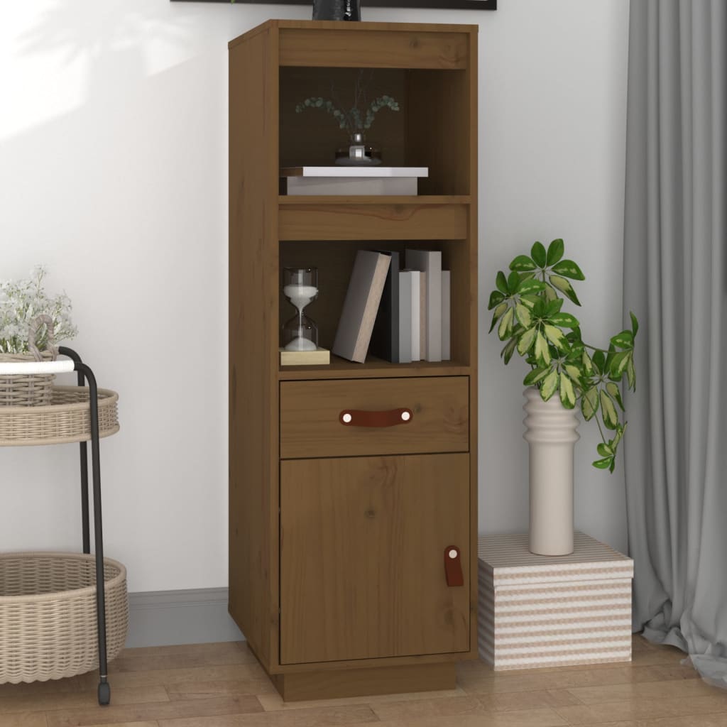 Highboard 34x40x108,5 cm Massivholz Kiefer