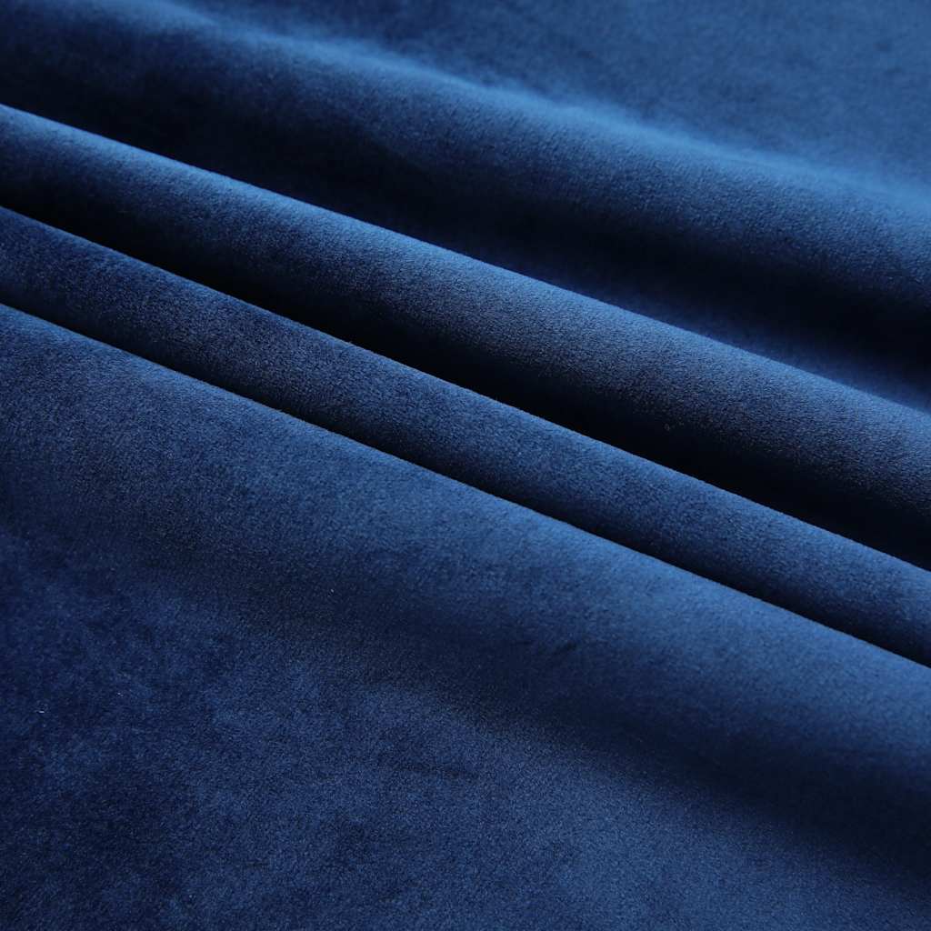 Verdunkelungsvorhänge mit Haken 2 Stk. Samt Schwarz 140x175 cm