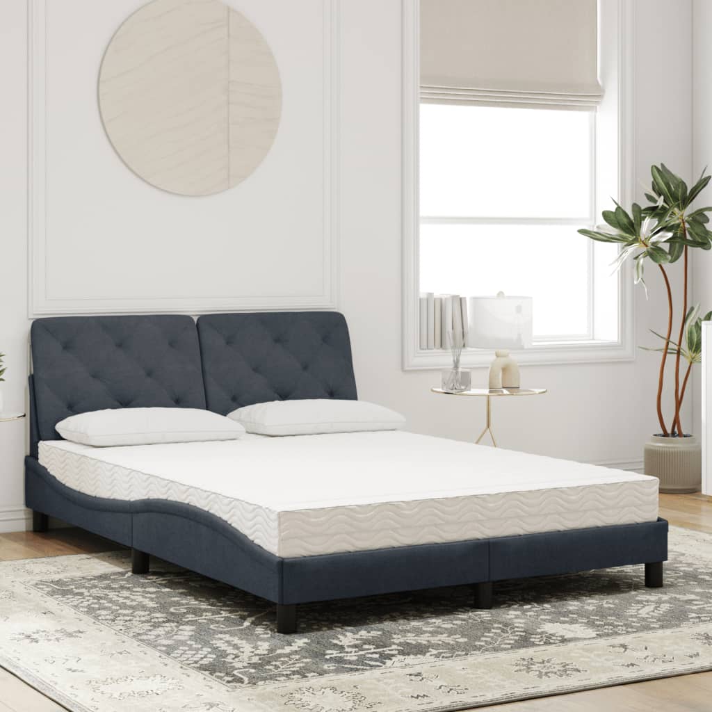 Bett mit Matratze Hellgrau 80x200 cm Samt