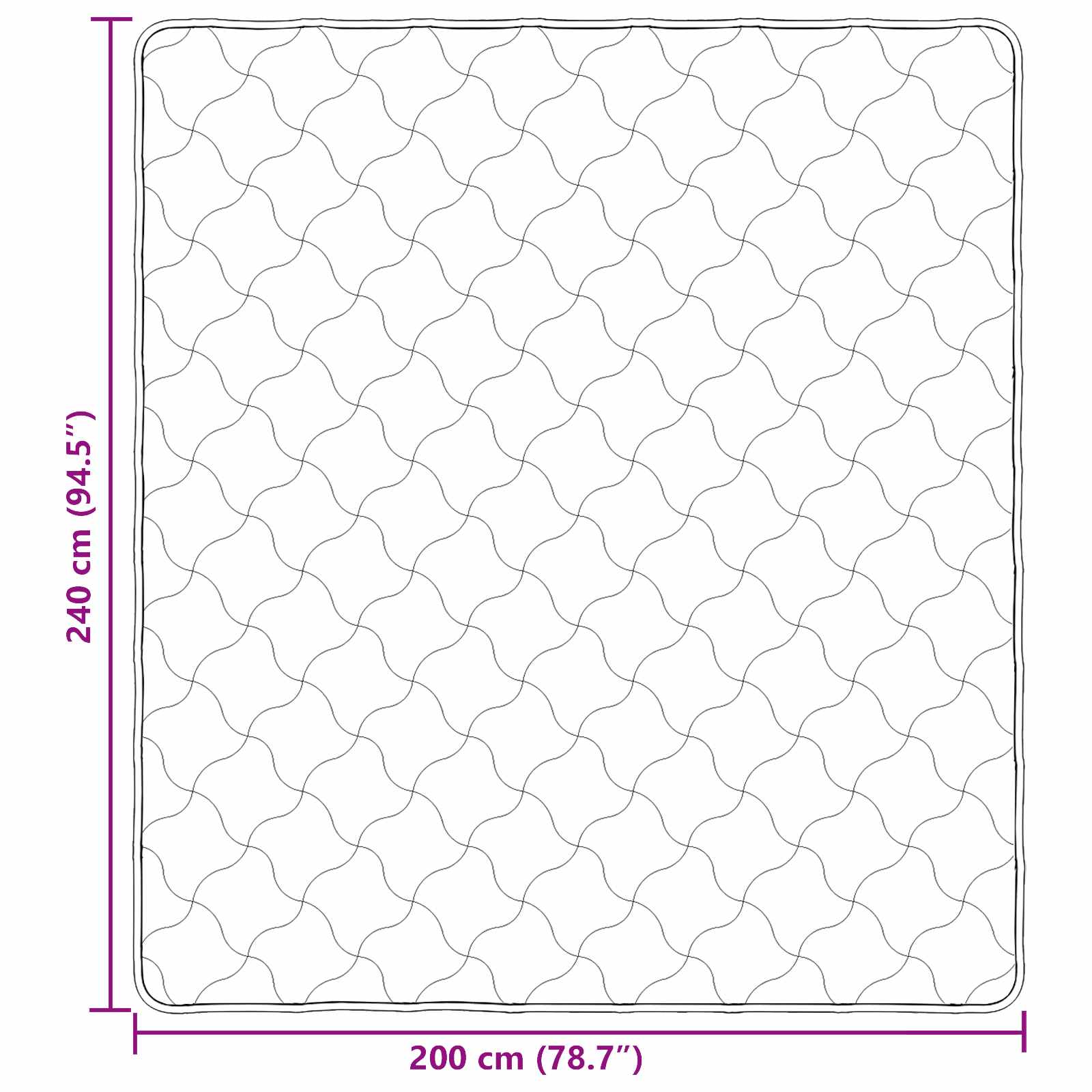 Ganzjahresbettdecke Gepolstert Anthrazit 135 x 200 cm