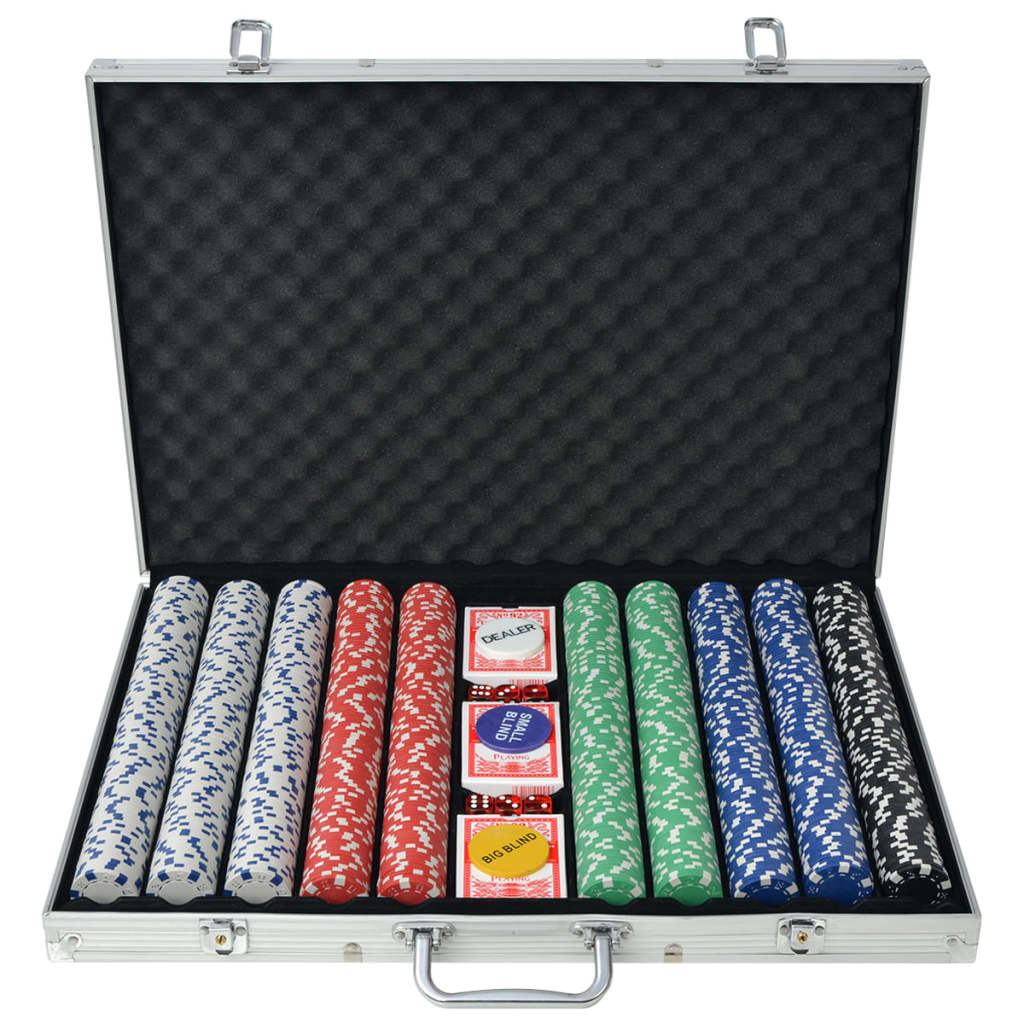 Poker Set mit 500 Chips Aluminium