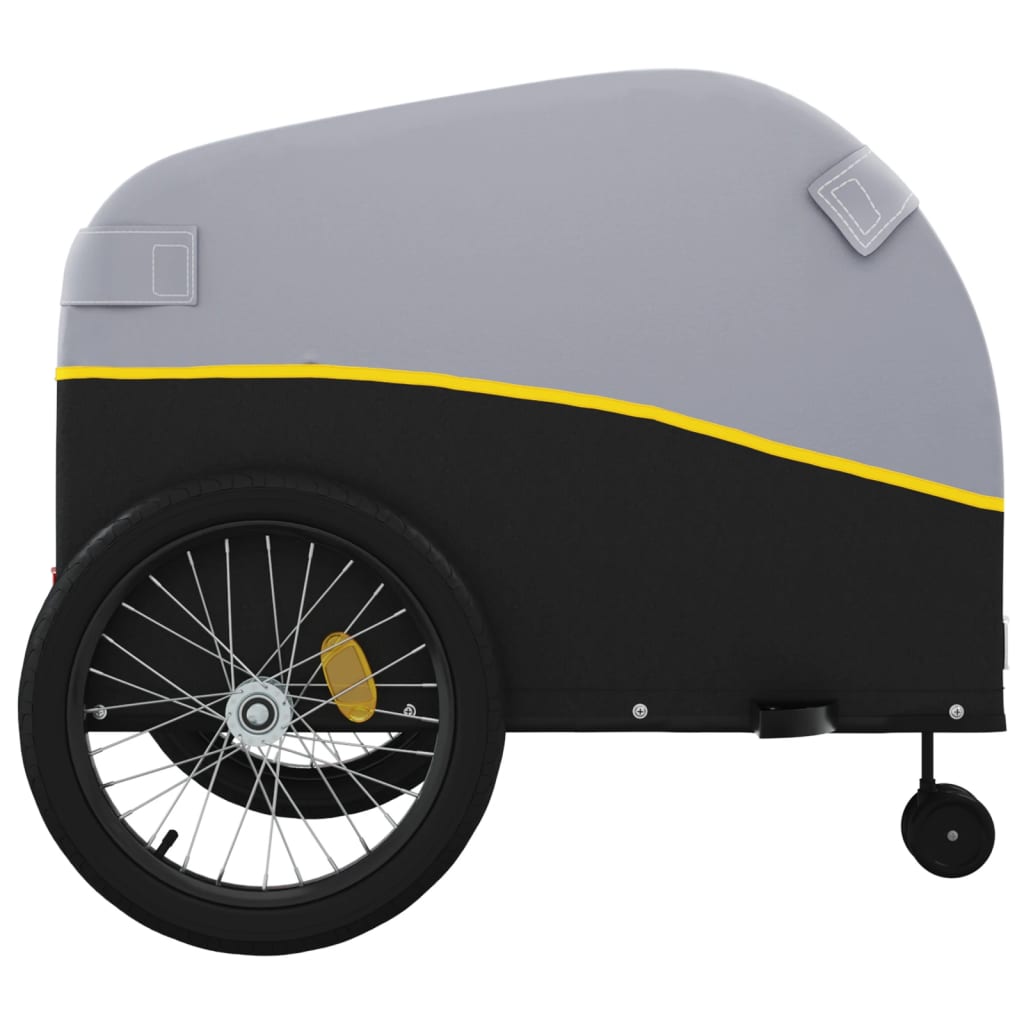 Fahrradanhänger Schwarz und Orange 30 kg Eisen
