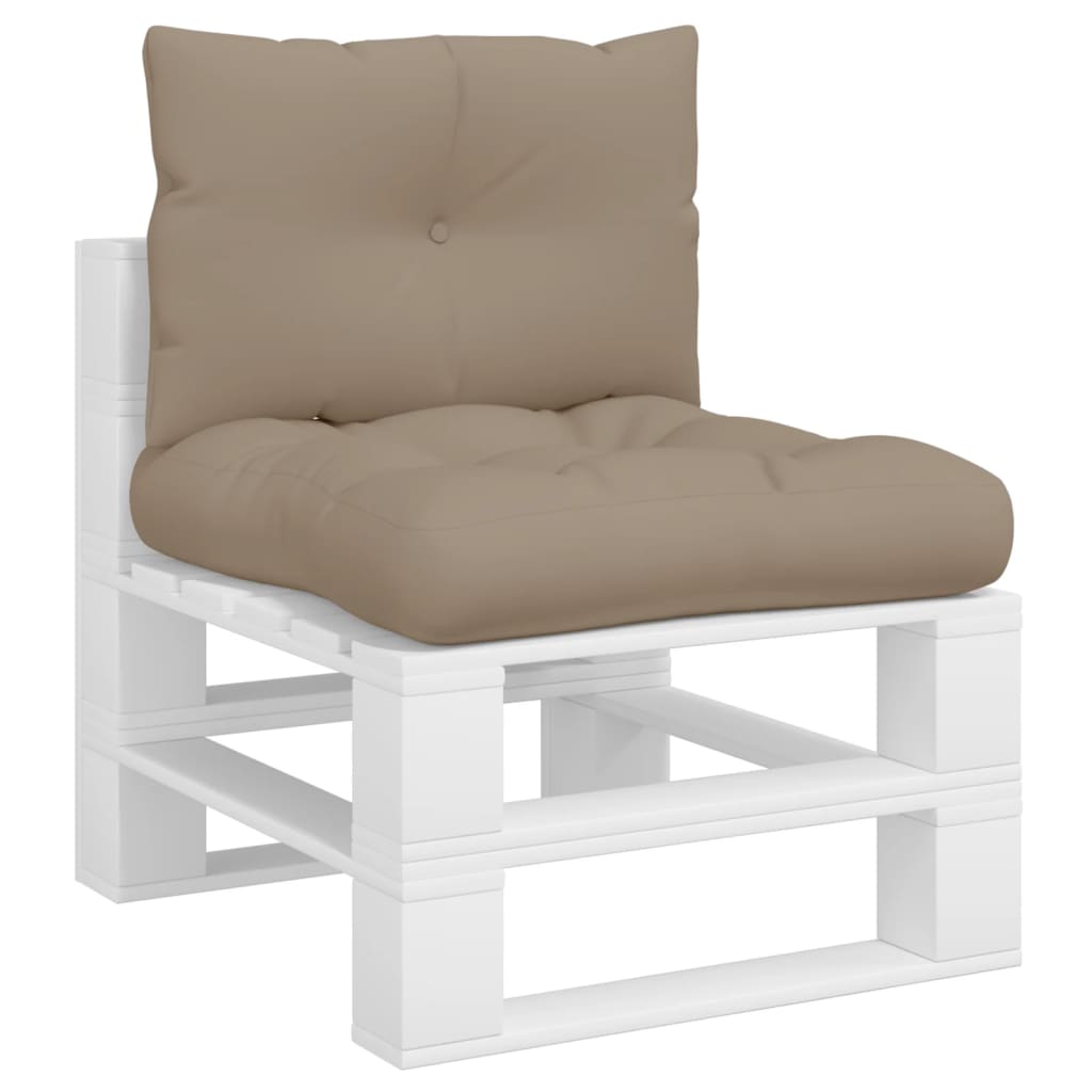 Palettenkissen 3-tlg. Taupe Stoff