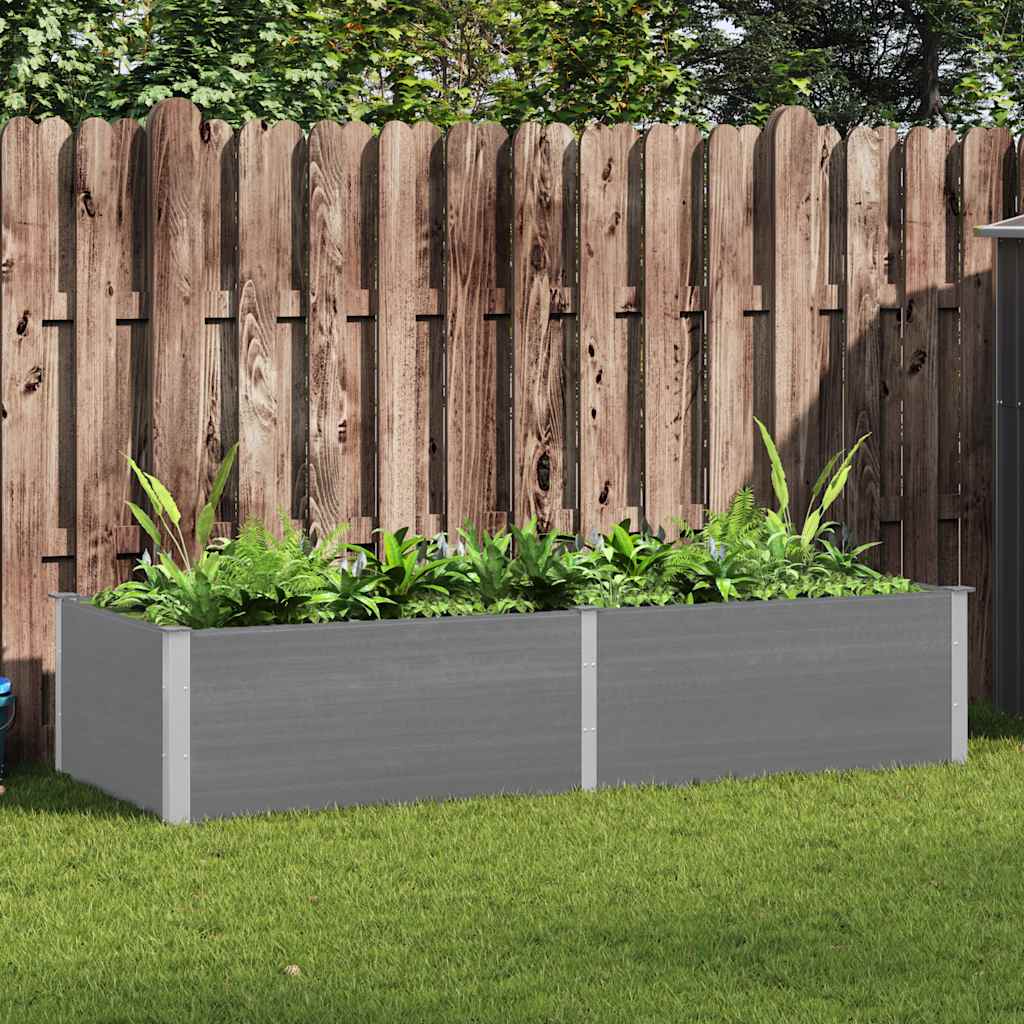 Garten-Hochbeet 200x50x54 cm WPC Grau