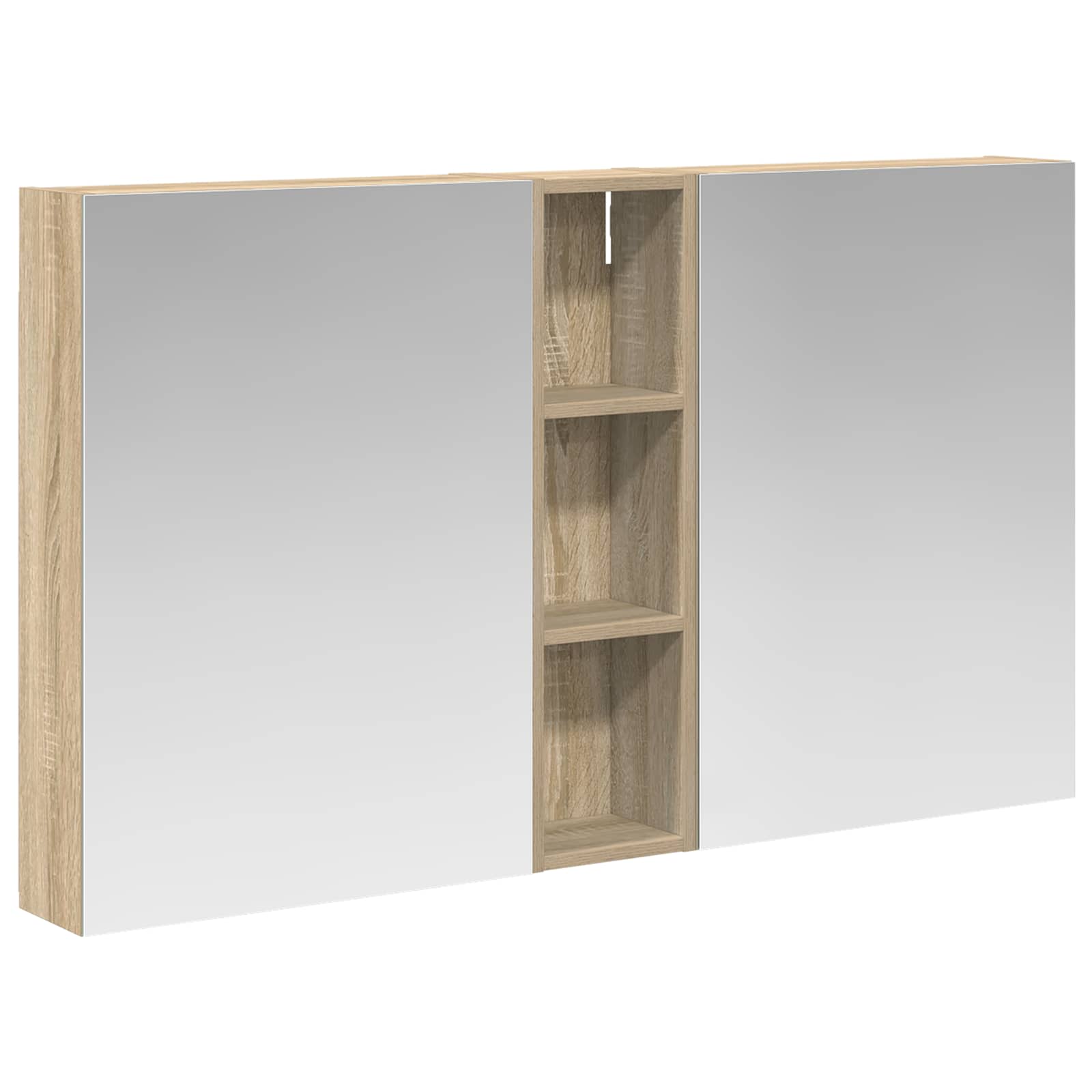 Badezimmerschrank-Set 3 pcs 80 x 10,5 x 50 cm Holzwerkstoff