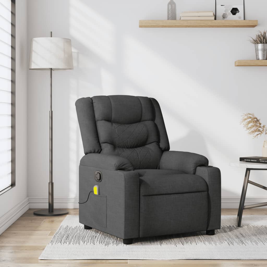 Massage-Relaxsessel Hellgrau Stoff