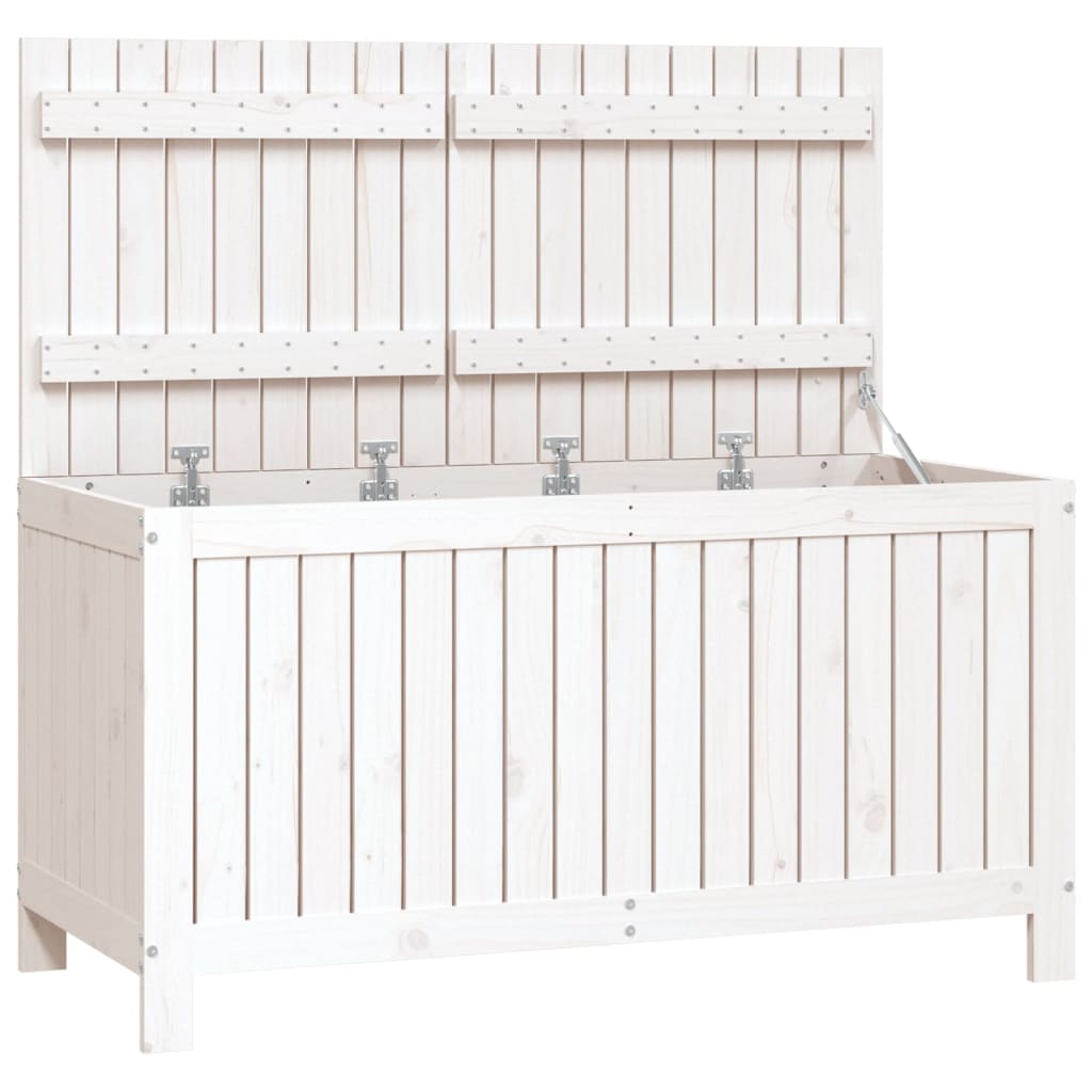 Gartentruhe Grau 76x42,5x54 cm Massivholz Kiefer