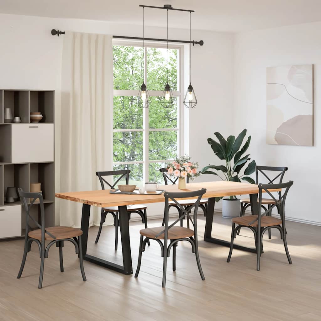 Couchtischbeine V-Form 2 Stück Schwarz 30x(30-31,3) cm Stahl