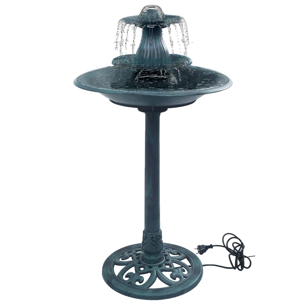 Vogelbad mit Springbrunnen Bronzen 50×91 cm Kunststoff