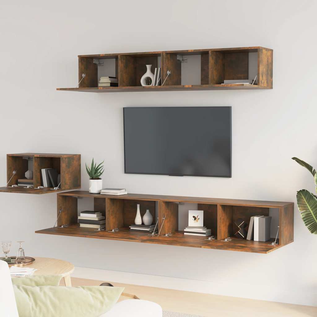 5-tlg. TV-Schrank-Set Weiß Holzwerkstoff