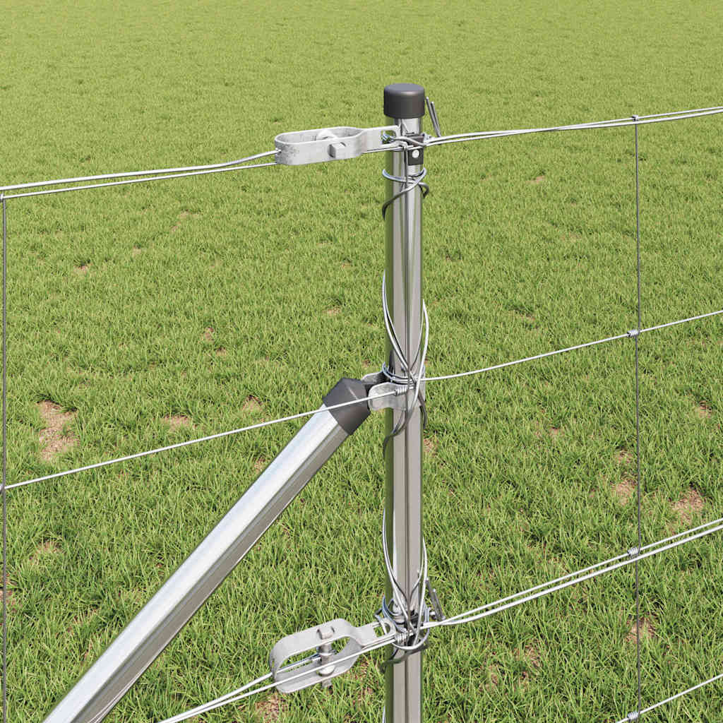 Ground Fix Geschweißter Drahtzaun 25 x 0,8 m Silber Netz