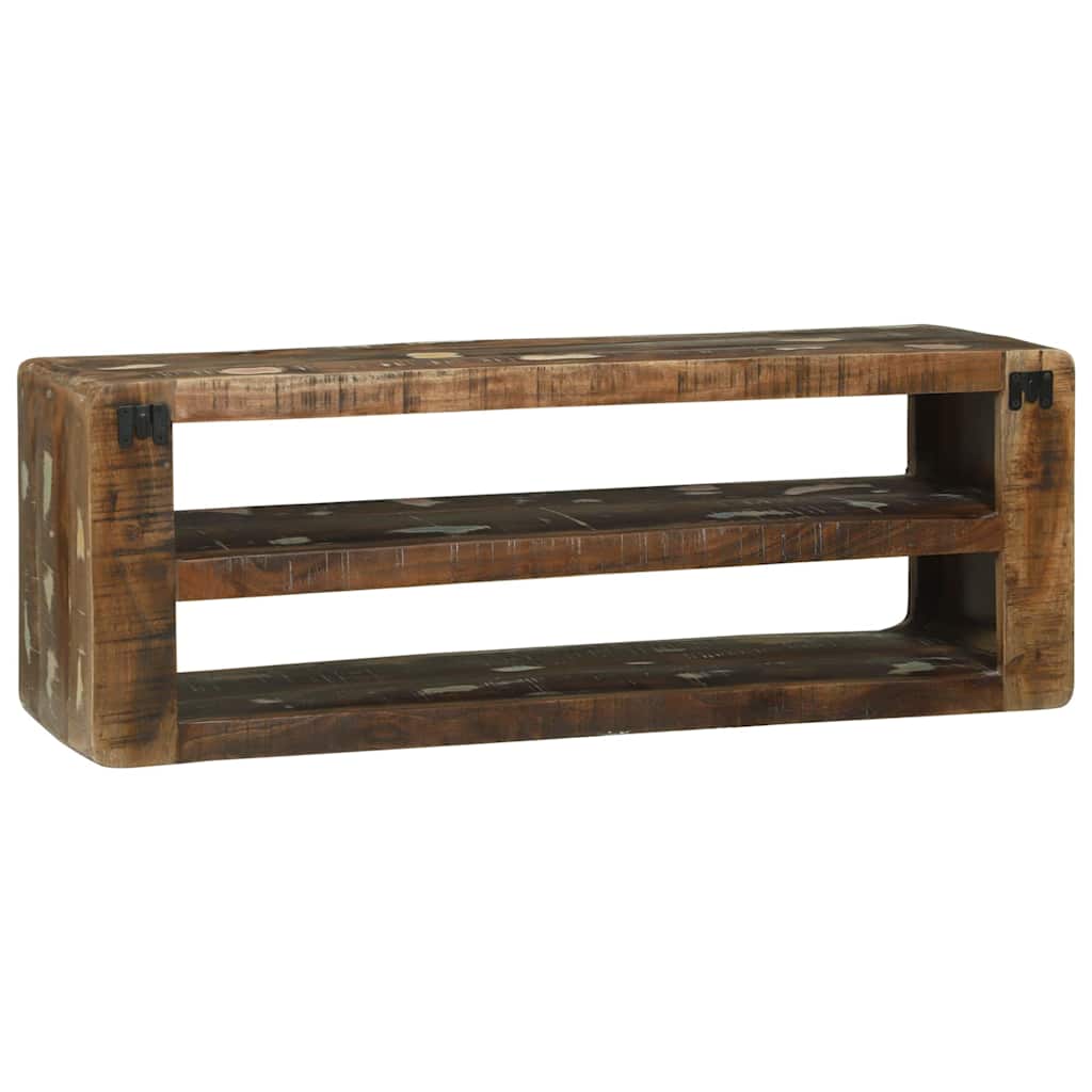 TV-Schränk mit Regal Braun 60 x 32 x 36 cm Massivholz Mango