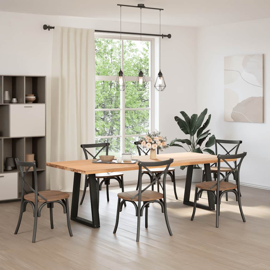 Couchtischbeine V-Form 2 Stück Schwarz 30x(30-31,3) cm Stahl