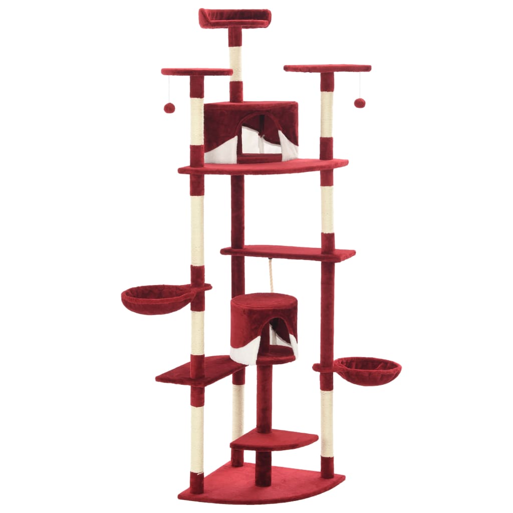 Katzen-Kratzbaum Sisal 203 cm Beige und Weiß