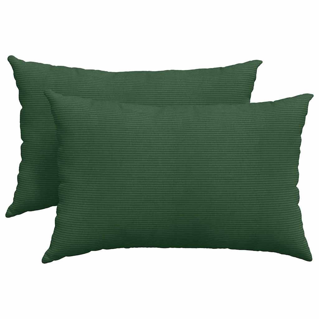 Sofakissen 2 Stück Hellgrau 50 x 30 cm Cordstoff
