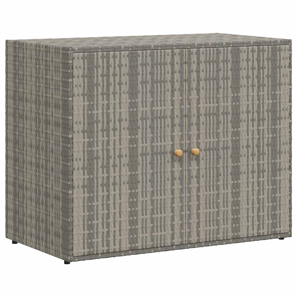Gartenschrank Schwarz 100 x 55,5 x 80 cm Poly Rattan