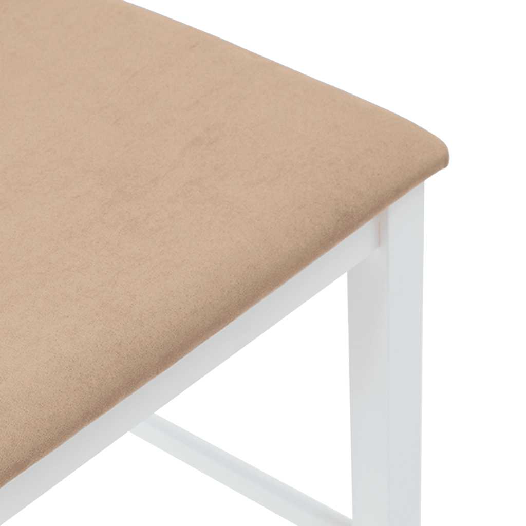 Barhocker mit Kissen 2 Stk. Braun Massivholz Gummibaum