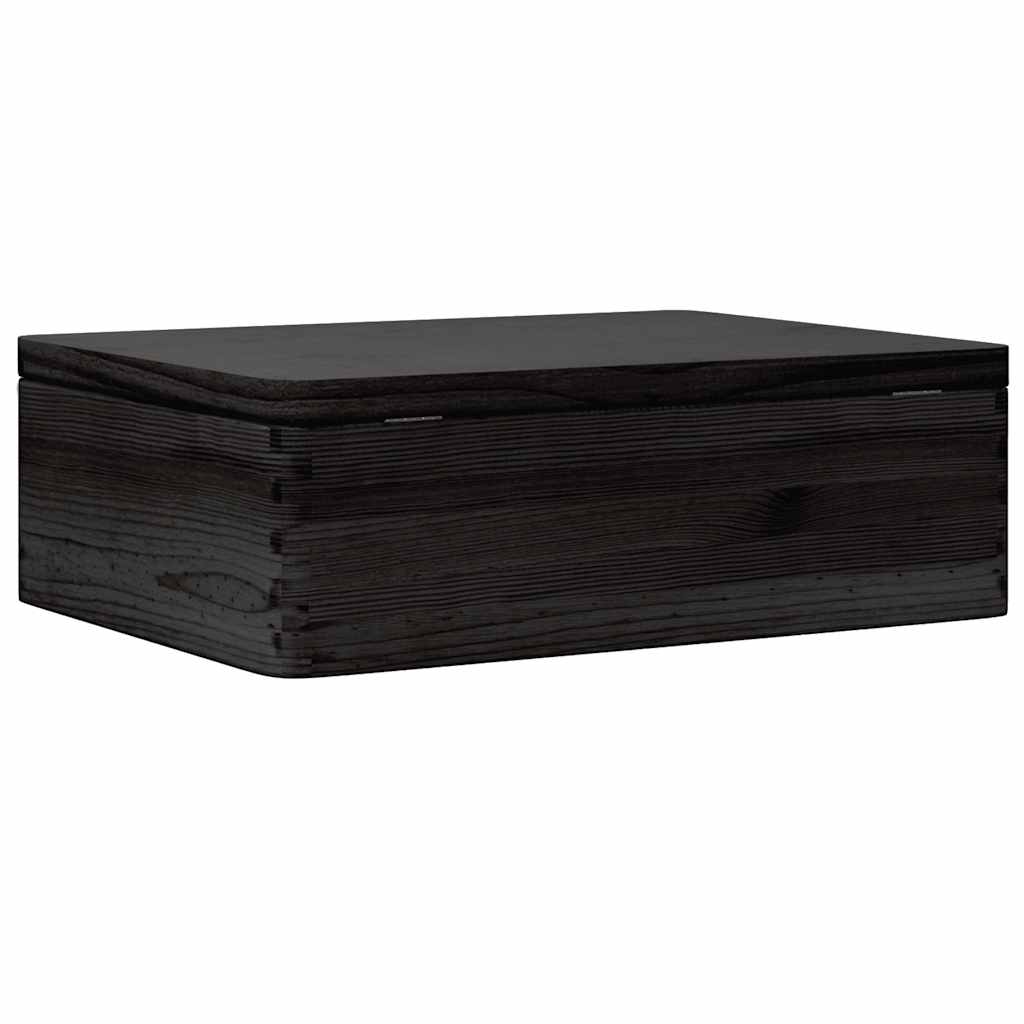 Holzkiste mit Deckel 40x30x13 cm Massivholz Kiefer