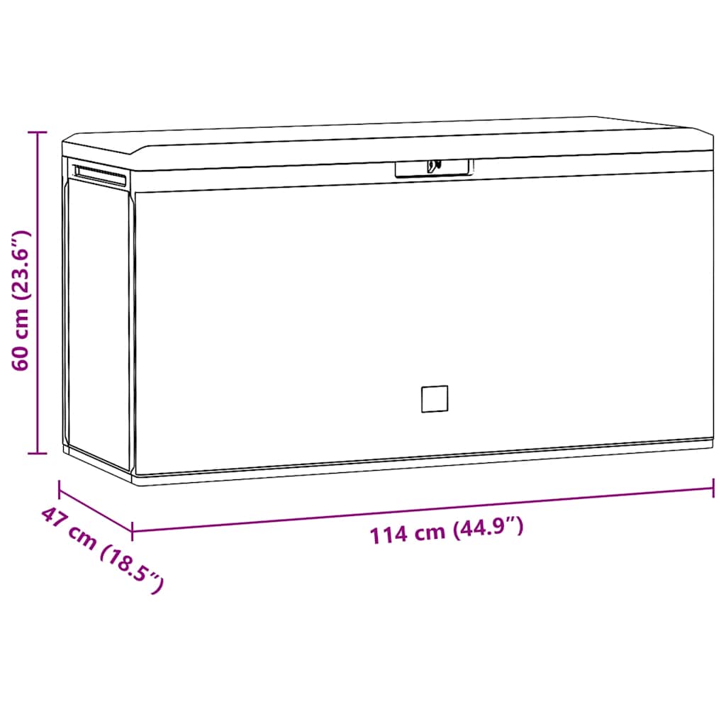 Gartentruhe Braun 119x48x60 cm Polypropylen