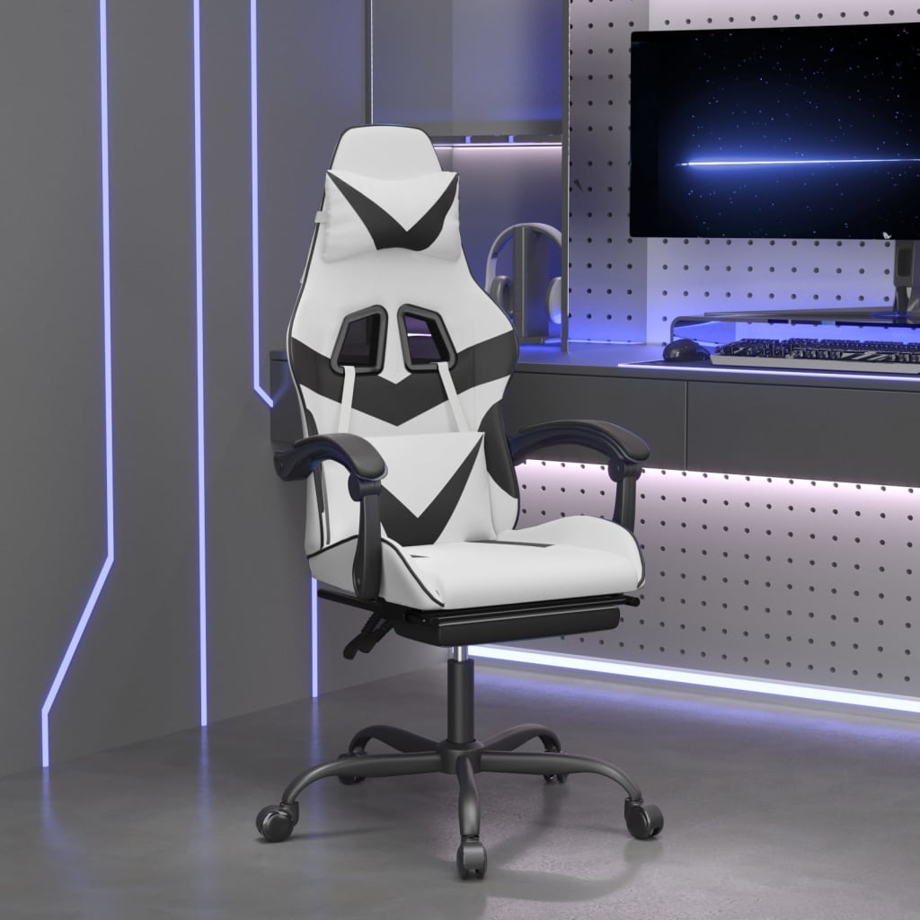 Gaming-Stuhl Drehbar Schwarz und Rot Kunstleder
