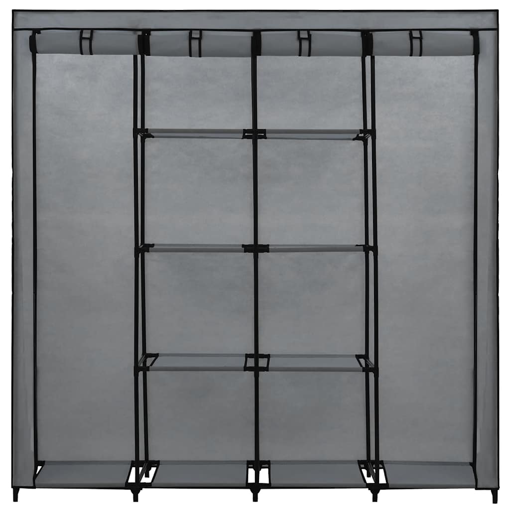 Kleiderschrank mit 4 Fächern Schwarz 175 x 45 x 170 cm
